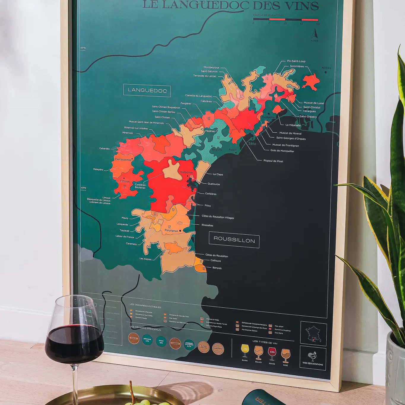 Carte du vin à gratter – FRANCE – – 1020 Dégustations