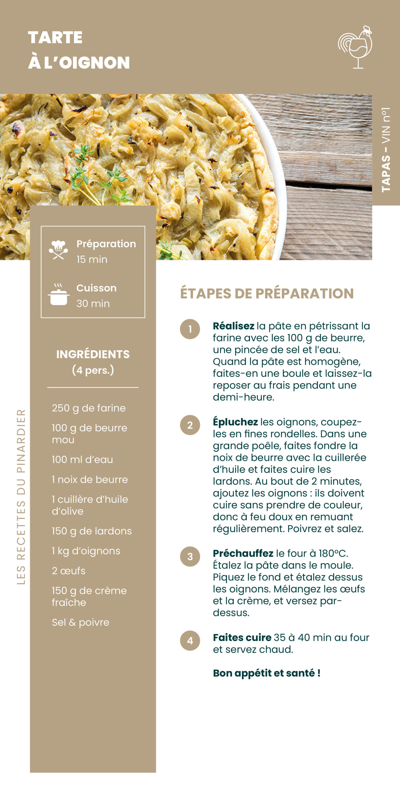 Fiche recette - Tarte à la crème