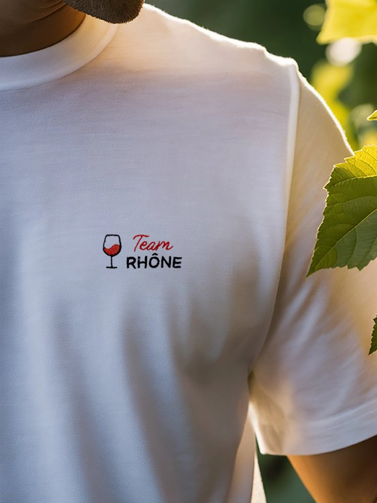 vignes_zoom_rhône tshirt blanc vin